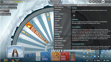 Schermata impostazioni Ice Fishing